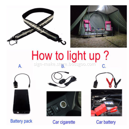 DCV/12V LED Camping Strip Lights Waterproof Outdoor